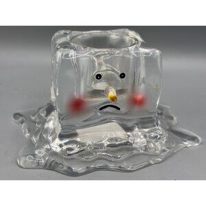 Department 56 Snowman Ice Cube Melting  Candle Holder Christmas Decor